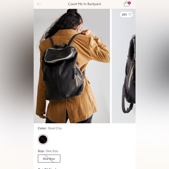 Free People NWOT Leather Backpack - Picture 3 of 16